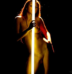 Fiery Ginger Pole Goddess Gyrating'