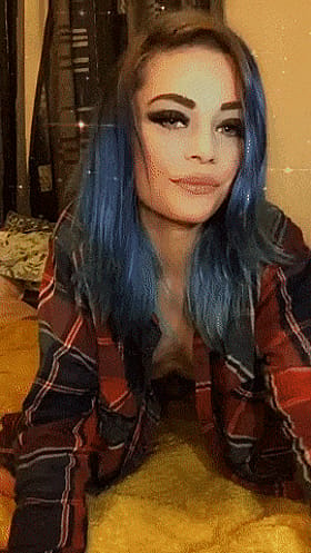 Amateur Blue Hair Nude Sexy Teen'