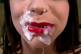 Red-Lipped Slut Gets Glazed'