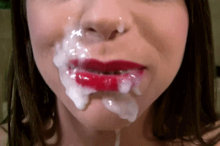 Red-Lipped Slut Gets Glazed picture 1 of 1