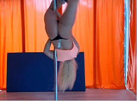 Dripping Wet Blonde Pole Slut Gets Her Throat Fucked'