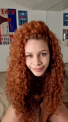 Fiery Ginger Goddess Strips Down'