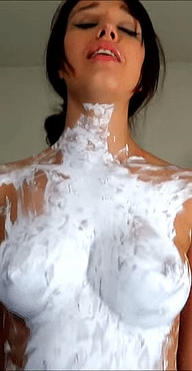 Violet's Paint-Splattered Knockers Get Glazed'