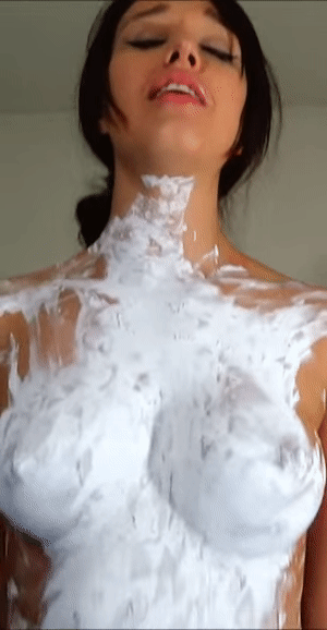 Violet's Paint-Splattered Knockers Get Glazed picture 1 of 1