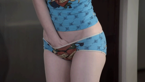 Fingering Her Wet Gusset Through Flauntable Knickers picture 1 of 1