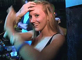 Club Cutie Flashing Her Fun Bags'