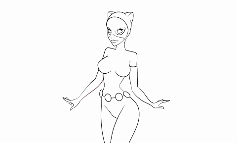 Catwoman Peels Off for the Purrfect View picture 1 of 1