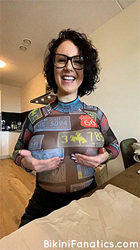 Bouncing Big Tits in See-Through Tease'