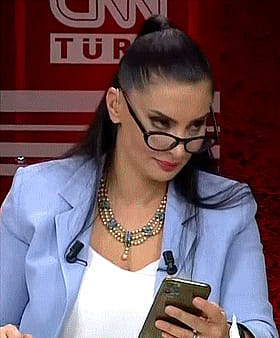 Turkish bombshell Hande Firat showing off her massive jugs'