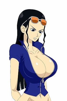 Huge Boobs Alert: Blue Babe with Sunglasses and a Blue Vest'