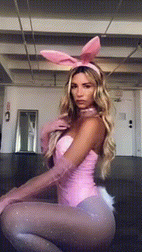 Blonde Babe's Pink Bunny Outfit: A Sizzling Hot Erotic Experience'