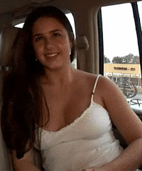 Brunette Flashing Teen Pornstar's Big Tits'