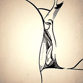 Get Your Fuck On: A Dirty Drawing of a Woman's Pussy'