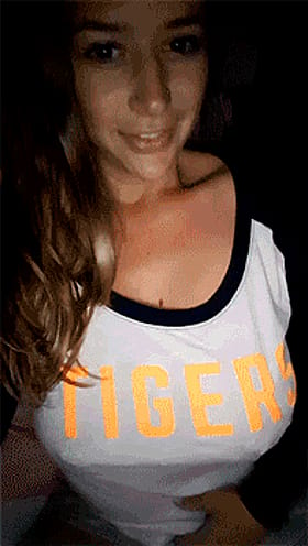 Brunette Girlfriend with Piercings: A Tiger's Tale'