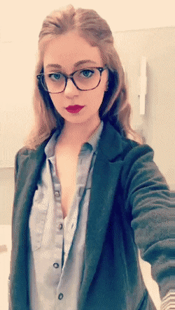 Amateur Glasses Girl Gets Naughty picture 1 of 1
