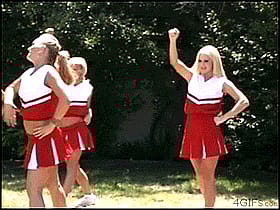 Cheerleader Ass Show: Non-Nude Panties and Uniform'