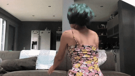 Juicy peach in a teasing dress picture 1 of 1