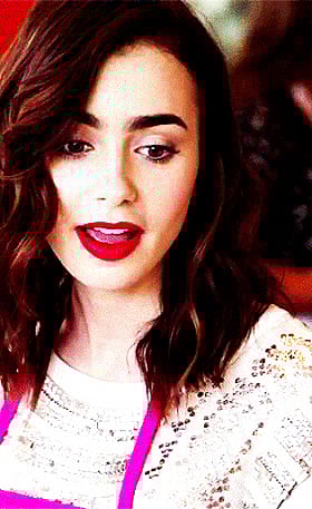 Lily Collins - Cute British Babe Pouts for a Kiss'