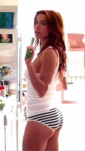 Fiery Redhead Tease in Panties'