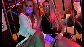 Naughty babes getting wild at the club'