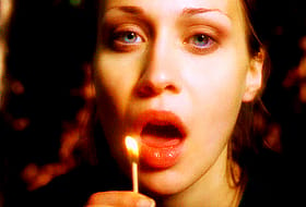 Fiona's Lips Light Up with a Match'