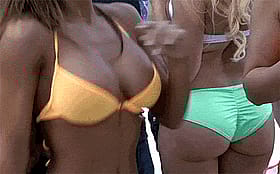 Juicy Juggs Audrey Teasing in Bikini'