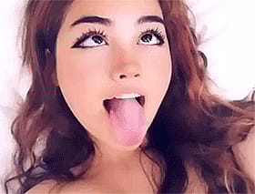 Saucy young thing goes wild with ahegao face'
