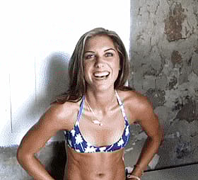 Alex Morgan Teasing on the Field'