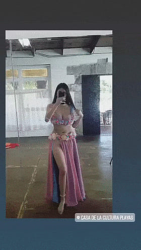 College Dancer Girlfriend's Hot Latina Teen Showing Off Her Body'