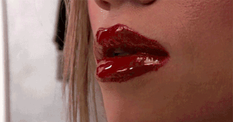 Hot blonde sucking deep with cherry red lips picture 1 of 1
