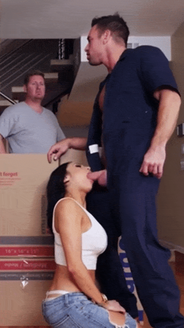 Audrey Bitoni Sneaks a Steamy Suck Session picture 1 of 1