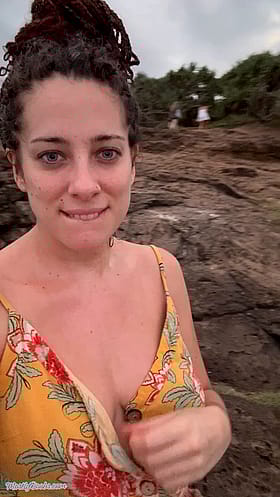 Big Tits Flashing Reveal on My Hike Big Tits Flashing Reveal on My Hike