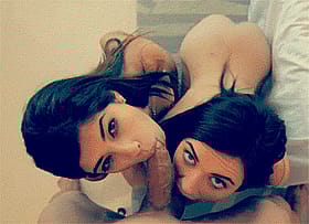 Filthy Threesome BJ Action'