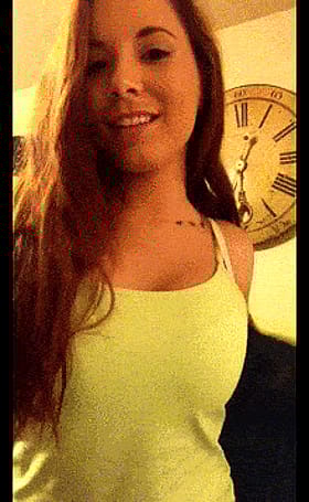 Busty Amateur Teen Shows Off Her Juicy Melons'