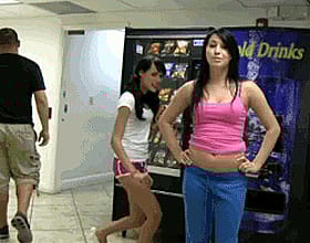 Barely Legal Hotties Flashing Their Wet Pussy'