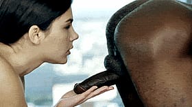 Ebony Booty Queen Takes That Tongue Deep'