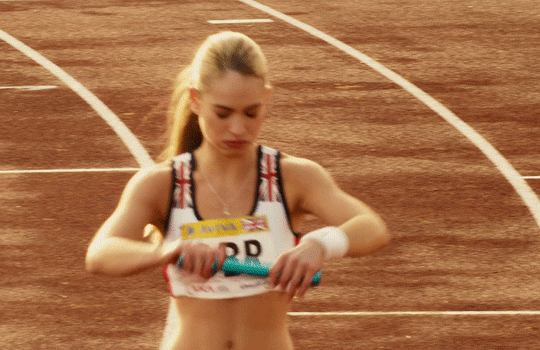 Blonde Celebrity Runner Lily James Gets Sweaty picture 1 of 1
