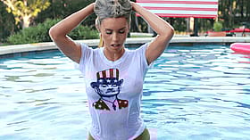 Bombshell Patriot Babe Gets Creamed in Epic July 4th Photoshoot'