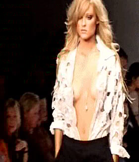 Blonde Celebrity's Big Tits Oops Moment'