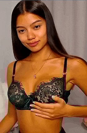 Nina perfect tits green lingerie'