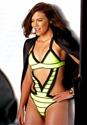 Lauren Cohan Looking Fine as Hell in Lingerie'
