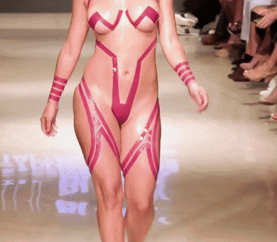 Busty Blonde Babe's Taped-Up Tease picture 1 of 1