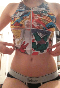 Busty Nerdy Babe Shows Off Her Goods picture 1 of 1