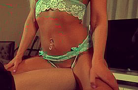 Jenna's Lingerie Thigh Grinding Session'