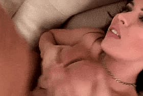 Busting a Fat Nut All Over Her Juicy Jugs'