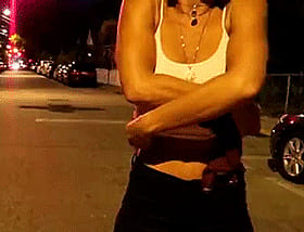 Thick Blonde Teen Flashing Her Huge Rack On The Street'