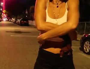Thick Blonde Teen Flashing Her Huge Rack On The Street picture 1 of 1