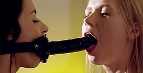 Sloppy Strap-On Face-Fuck Sesh'