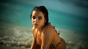 Hungarian Hottie Barbra Palvin Getting Her Pussy Eaten Out Deep - S.I. Swim Suck!'