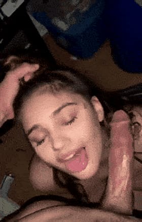 Amateur Brunette Gives Intense Gaze Blowjob'